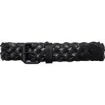 Carhartt WIP belt leather plait (black/black)