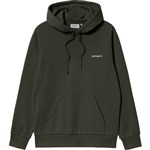 Carhartt WIP sweatshirt hood script embroidery (boxwood/white)