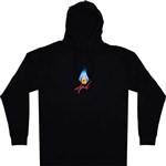 april sweatshirt hood flame (black)