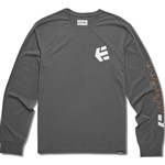 etnies tee shirt long sleeves crank tech (grey/orange)