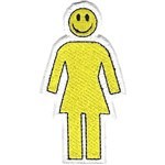 girl patch smiley