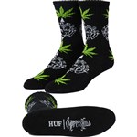 huf socks cypress hill compass plantlife (black)