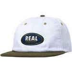 real cap strapback oval emb (white/olive/navy)