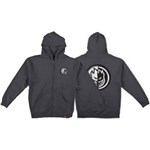 spitfire sweatshirt hooded zip yin yang (charcoal)