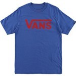 vans tee shirt kids classic (royal blue/red)