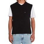 volcom sweater vest v neck nebulords (black)