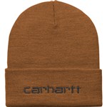 Carhartt WIP beanie script (deep h brown/black)