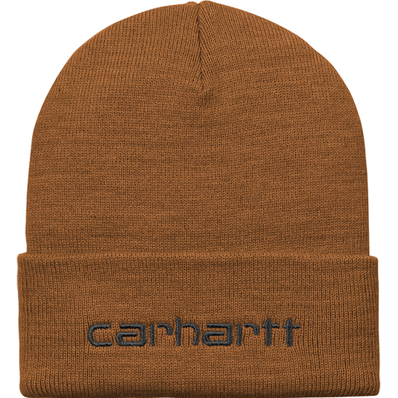 Carhartt WIP beanie script (deep h brown/black)