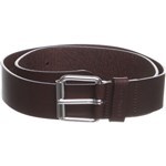 Carhartt WIP belt leather script (dark brown/silver)