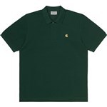 Carhartt WIP polo chase pique (bottle green/gold)