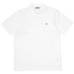 Carhartt WIP polo chase pique (white/gold)