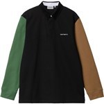 Carhartt WIP polo cord long sleeves rugby (black/multicolor)