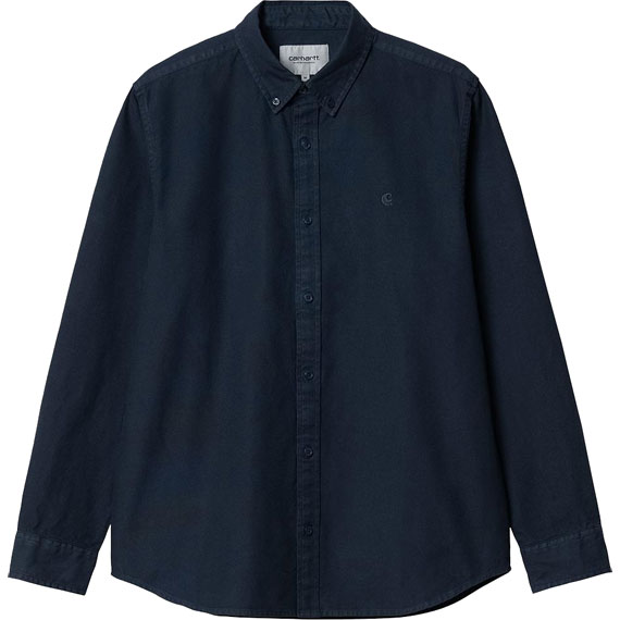 Carhartt WIP shirt woven ls bolton (blue garment dyed)