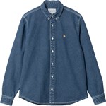 Carhartt WIP shirt woven ls weldon (blue stone washed)