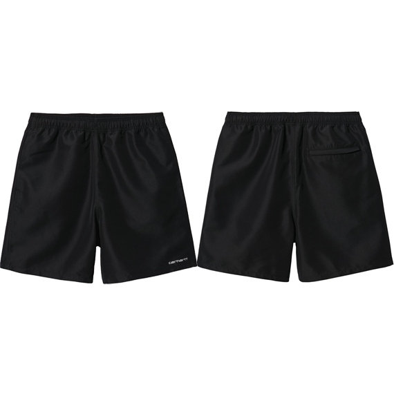 Carhartt WIP short boardshort swim trunk chase (black/gold)