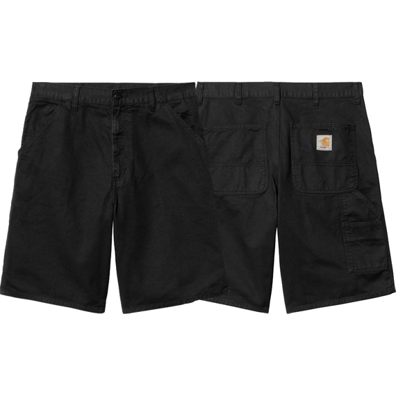 Carhartt WIP short single knee (black garment dyed)