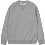 Carhartt WIP sweatshirt crew chase (grey heather/gold)