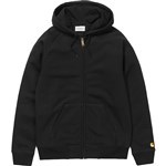 Carhartt WIP sweatshirt hooded zip chase (black/gold)