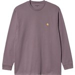Carhartt WIP tee shirt long sleeves chase (misty thistle/gold)