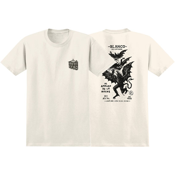 antihero tee shirt carnales blanco (cream)