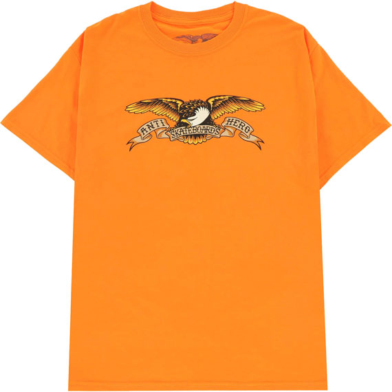 antihero tee shirt eagle (safety orange)