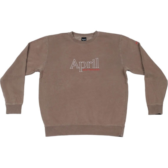 april sweatshirt crew og embroidery (clay)