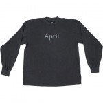 april tee shirt long sleeves reflective (vintage black)