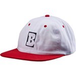 baker cap snapback capital B (white/red)