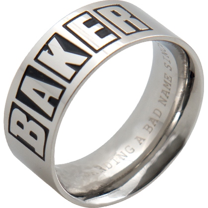 baker ring brand logo (silver)