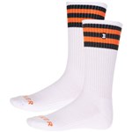 baker socks capital b (white/orange strpe)