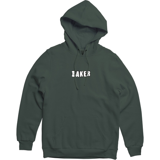 baker sweatshirt hood brand/logo (hunter green)