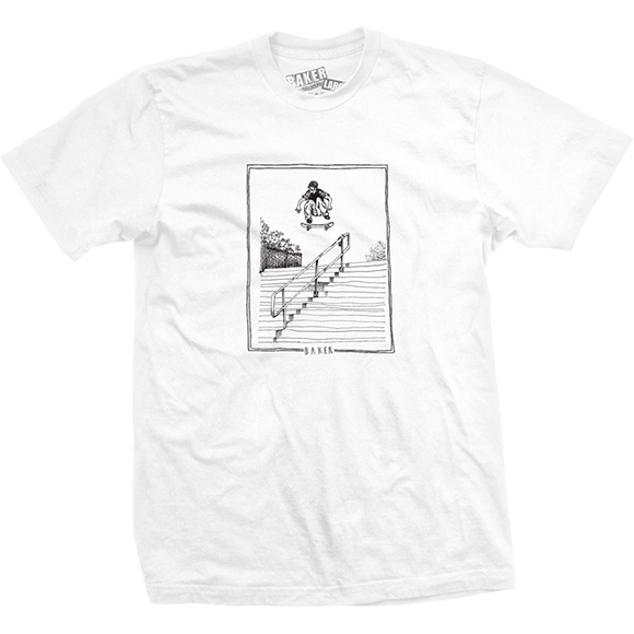 baker tee shirt frontside flip (white)