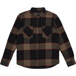 brixton shirt flannel long sleeves bowery (heather grey/charcoal