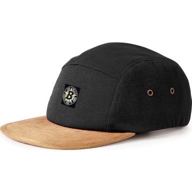 bud cap 5 panel star (black/tan)