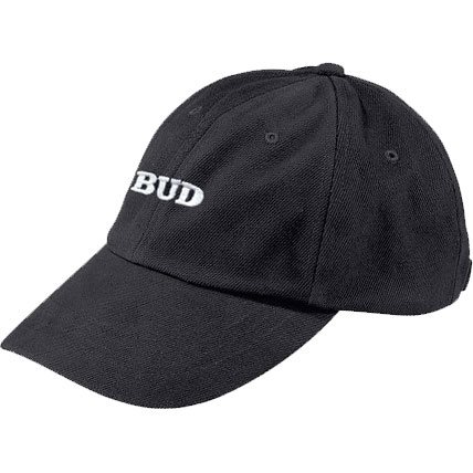 bud cap baseball polo dad hat og emb (black)