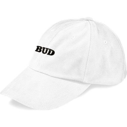 bud cap baseball polo dad hat og emb (white)