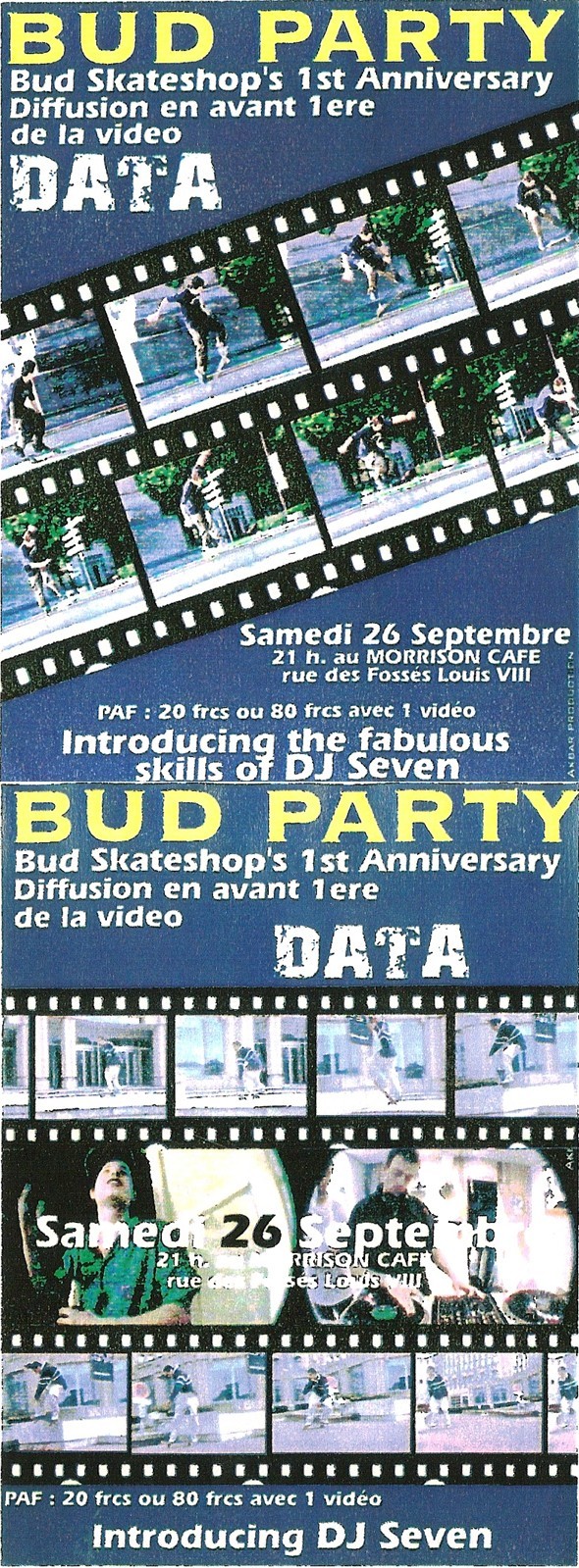 bud party data avant-premiere video rouen morrison 26 septembre 1998
