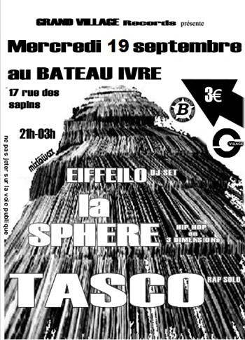 eiffeilo la sphere tasco concert hip hop rouen le bateau ivre 19 septembre 2007