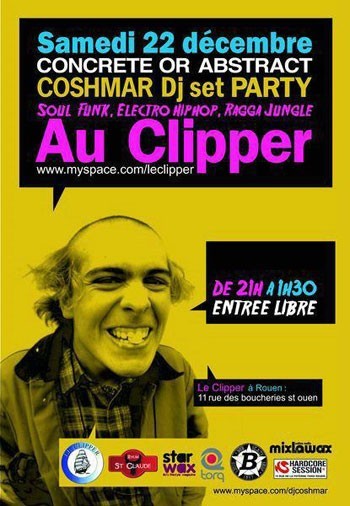 coshmar dj set party soiree rouen le clipper 22 decembre 2007
