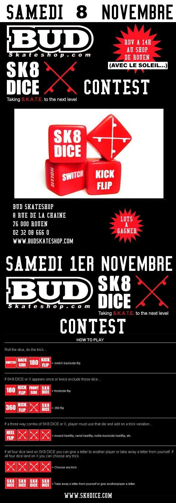 Sk8 Dice contest Rouen 8 novembre 2008