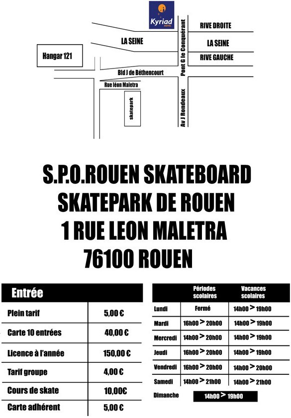accès plan tarifs horaires skatepark de rouen accès plan tarifs horaires skatepark de rouen