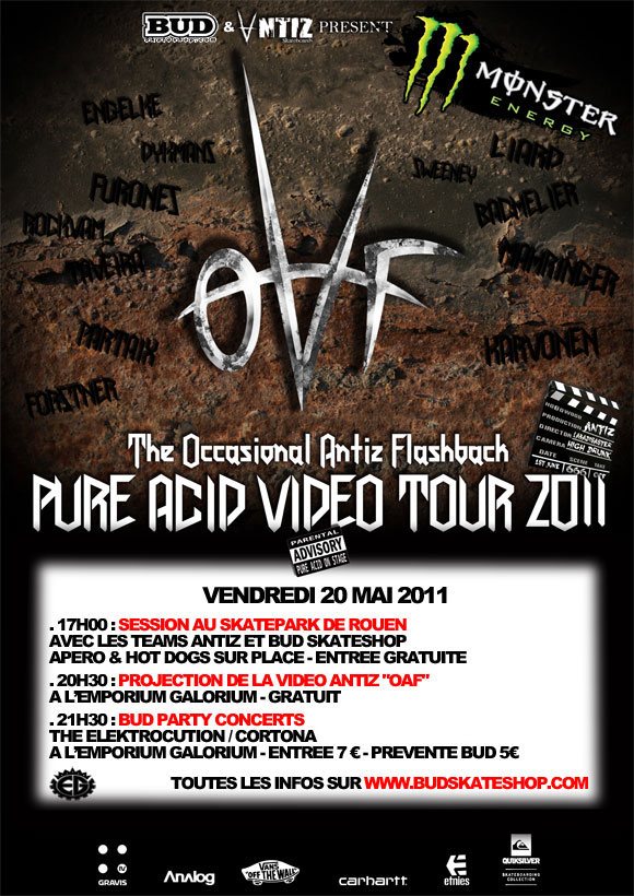 ANTIZ OAF session video bud party concerts vendredi 20 mai 2011 Rouen