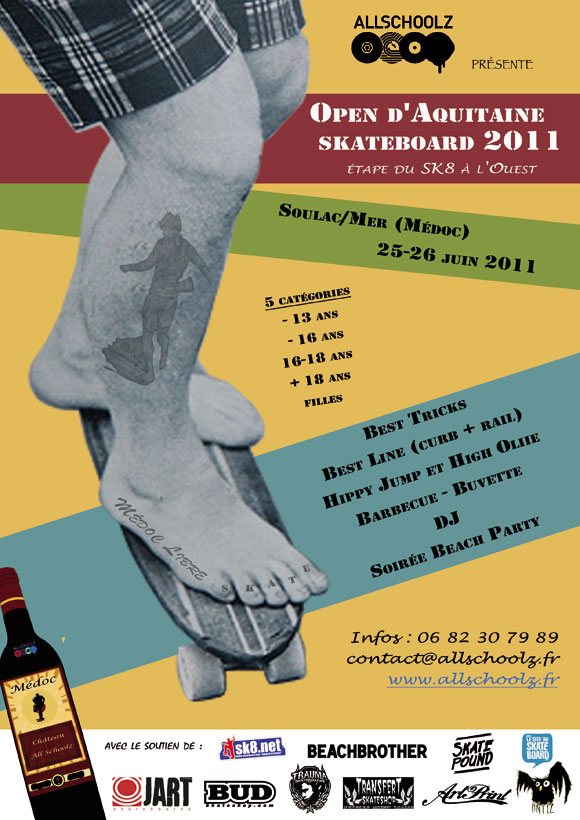 Open d'Aquitaine skateboard 2011 Soulac-Sur-Mer (33) ALL SCHOOLZ 25-26 juin 2011 Open d'Aquitaine skateboard 2011 Soulac-Sur-Mer (33) ALL SCHOOLZ 25-26 juin 2011