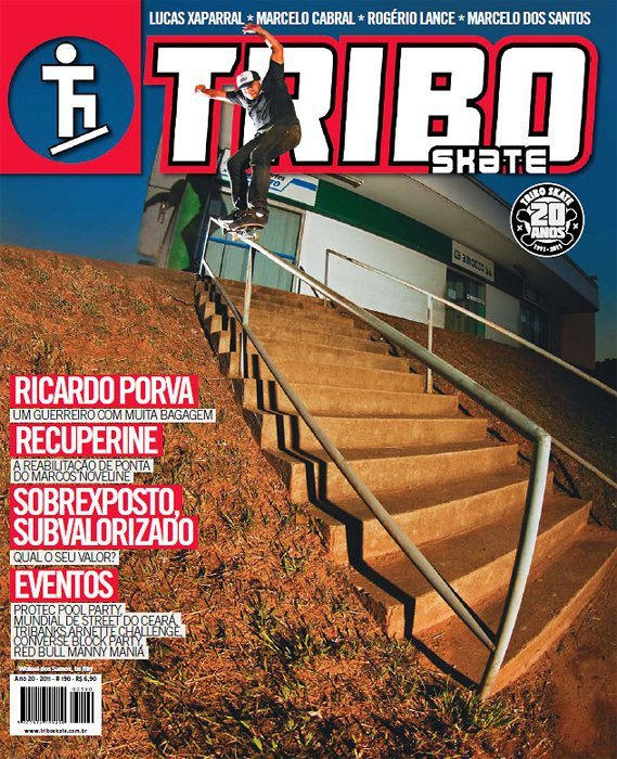 Wolnei dos Santos paru cover Tribo Skate magazine # 190 juillet 2011