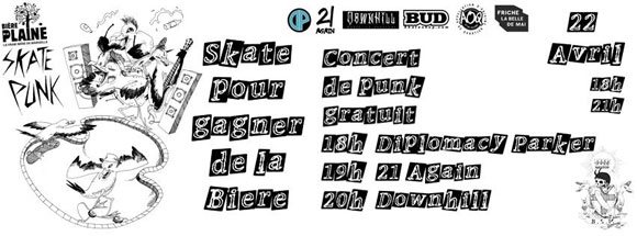 Bière De La Plaine Skate Punk contest concert La Friche Belle De Mai Marseille samedi 22 avril 2017