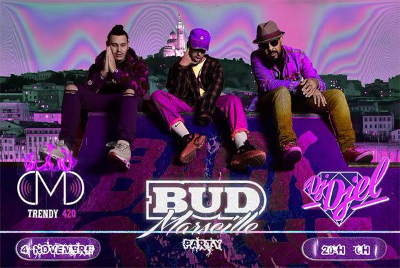 BUD Party DJ Djel Trendy420 Dopemusicdealer BUD SKATESHOP Marseille samedi 4 novembre 2017