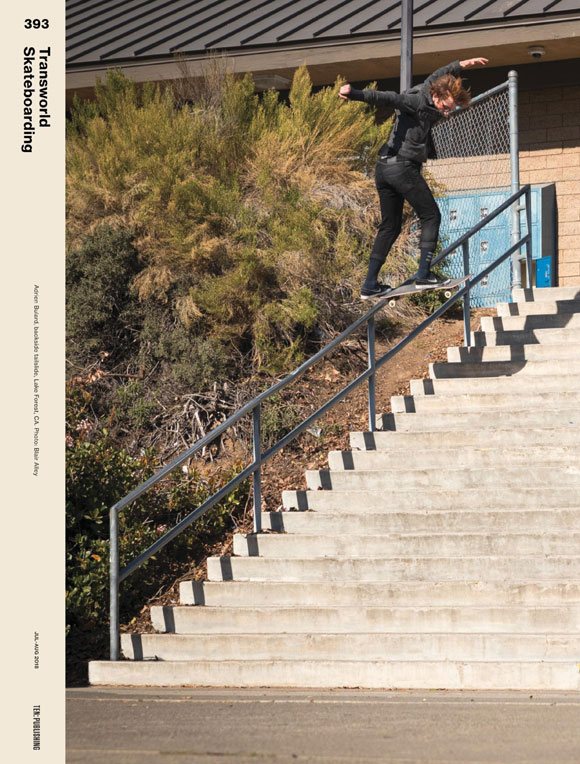 Adrien Bulard paru Transworld Skateboarding #293 juillet-août 2018  