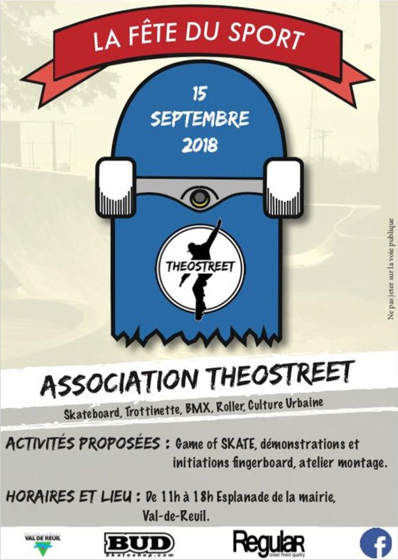 Association Theostreet Game Of SKATE La Fête Du Sport Esplanade de la Mairie Val De Reuil (27) samedi 15 septembre 2018