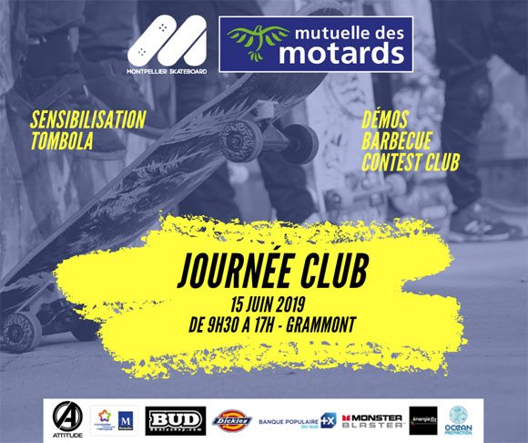 Montpellier Skateboard Journée Club Skatepark De Grammont samedi 15 juin 2019