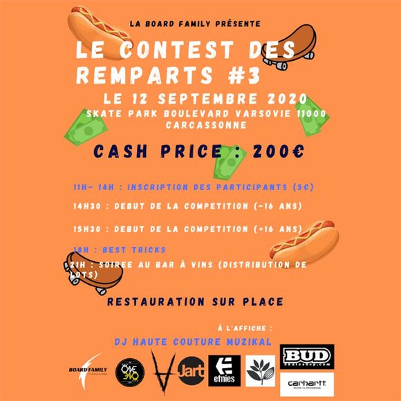 Board Family Contest Des Remparts 3 Skatepark De Carcassonne samedi 12 septembre 2020